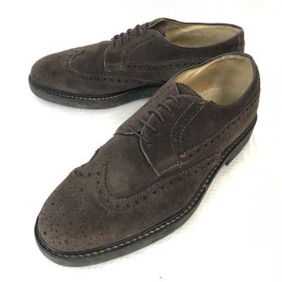 ANTICA CUOIERIA Suede Leather Wingtip Shoes [43.5/27.5-28.0/Brown] Dress(USED)