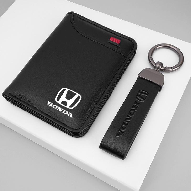 Car Emblem Soft Wallet Leather Mini Credit Card Purse Portable Small Wallet For Honda CB400 CB650 FCBF CBR25ORR CRF SH3O0 NC75O RG0
