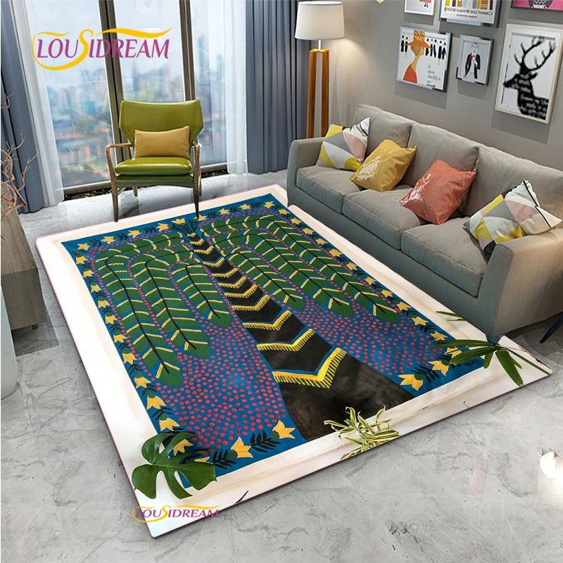 Vintage Black Gothic Skull Damask Halloween Area Rugs Carpet Bedroom Washable Cartoon Doormat Home Decor Rug Non-slip Floor Mat