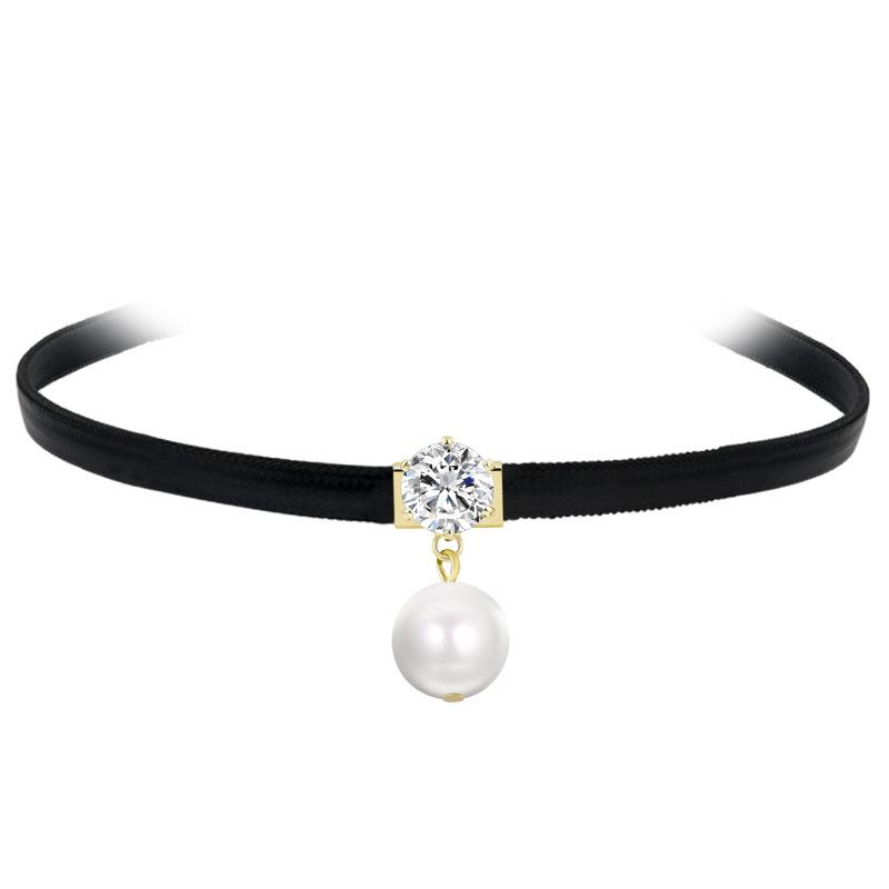 Choker, šperk na krk, řetízek na krk, krátký řetízek na klíční kost, náhrdelník, jednoduchá korejská verze pro ženy, univerzální límec, řemínek na krk.