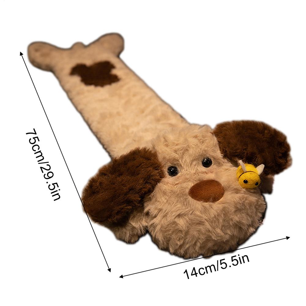 Резиновая грелка 29,5 дюйма Плюшевая длинная Пчела Собака Греющие принадлежности Грелка для дома Офисов Школы На открытом воздухе Путешествия жёлтый