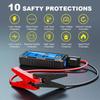 Vehicle Jump Pack with 5 V/2 A Input and Output, LCD Battery Readout, 12 V Starting Support, and Steady, Flashing, and Emergency Light Modes