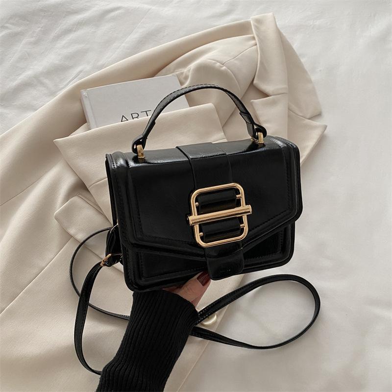 Fashion ins simple women's bag portable small square bag women's spring new shoulder messenger bag new design