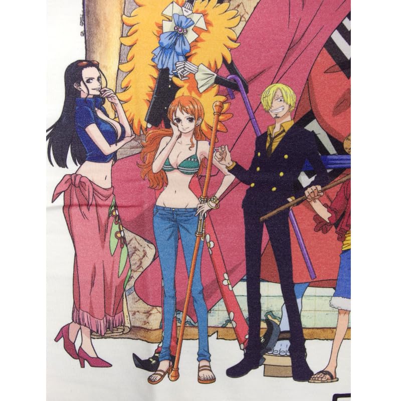 EVERSOUL ONE PIECE Klobouk z krátké slámy Postava Filmová velikost L Tričko, Rukáv, Luffy, Piráti, Lebka, Chopper, Zoro, Nami, Sanji, Merchandise, Tričko, Anime,