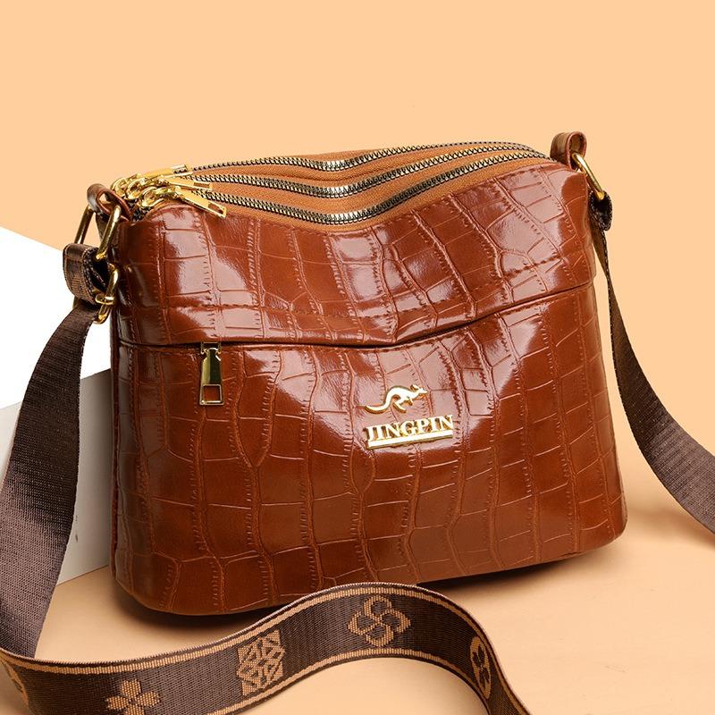 New Women's Bag Large Capacity Fashionable Multi-compartment Messenger Bag Casual Versatile Simple Shoulder Bag