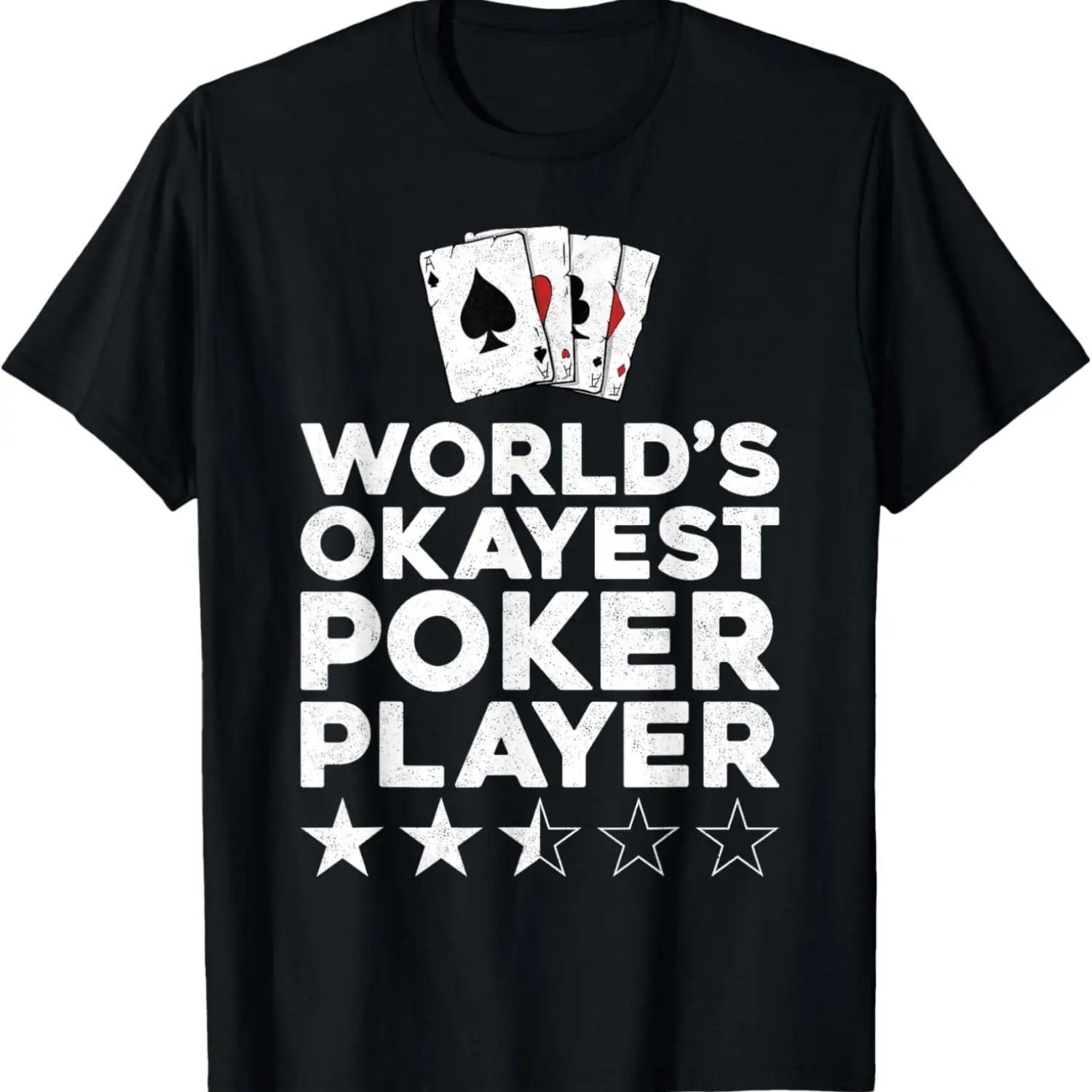 Poker Cards Vintage World S Okayest Poker Player T-Shirt S чёрный