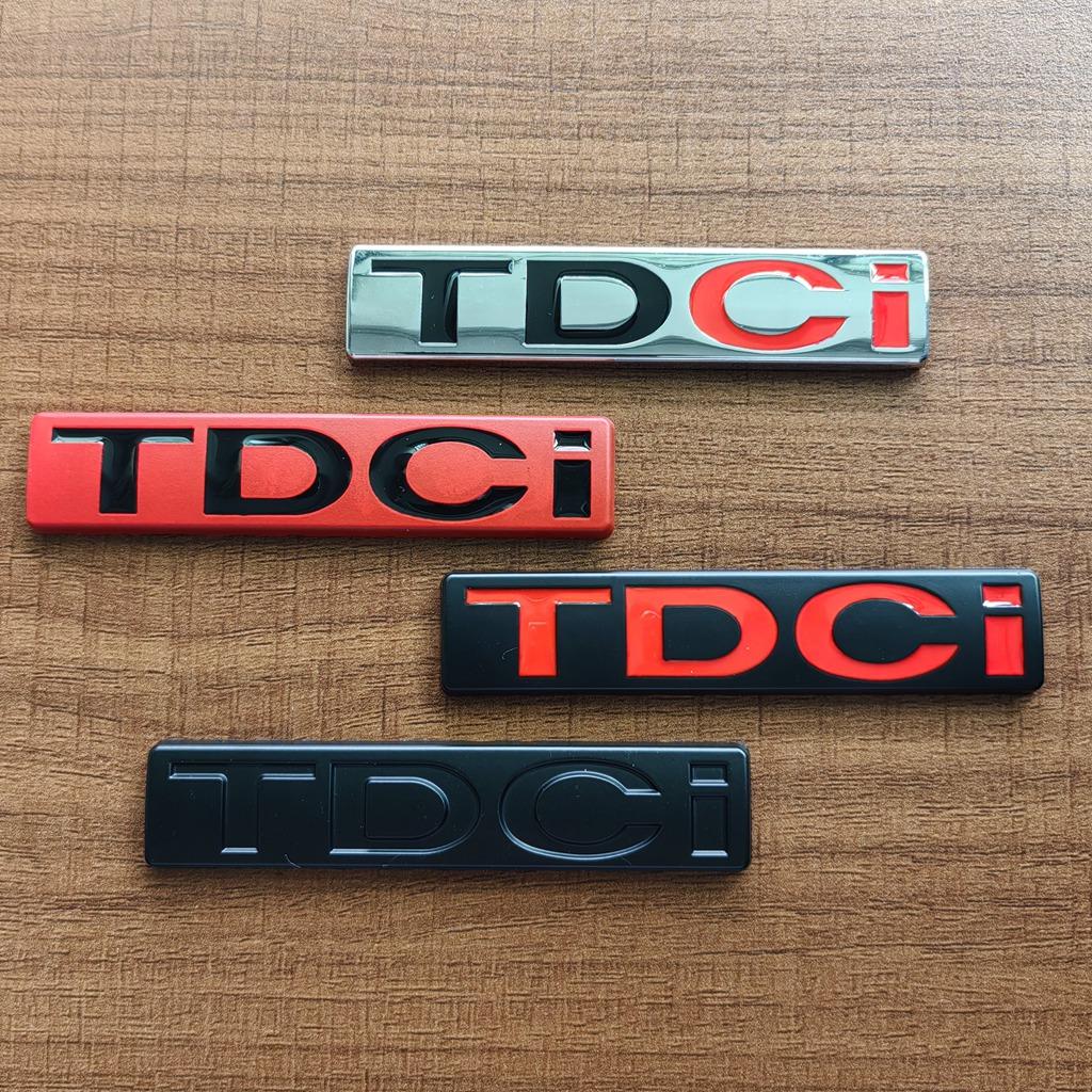 3D Metal Chrome Black Logo TDCI Emblem Car Fender Trunk Badge For Fiesta Kuga Mondeo MK3 Focus MK2 TDCI Sticker Accessories