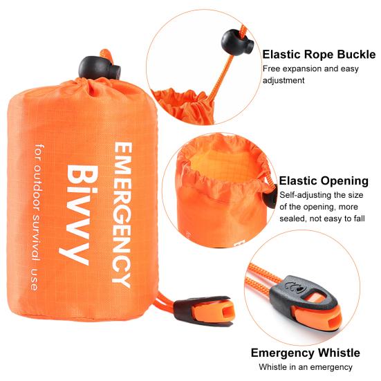 Outdoor Camping Tent Tool Storage Bag with Whistle Multifunctional Large Capacity Drawstring Bag Hiking Survival Emergency Tool Sundries