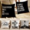 Black White Quote Pillow Modern Decor Cushion Cushion Cover Pillowcase Antidustmite Living Room Sofa Decor Cushion Room