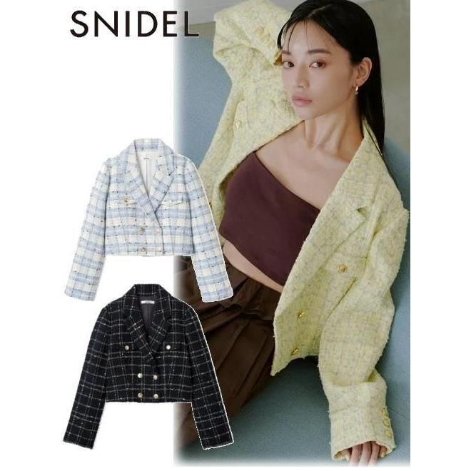 (Limited time 20% OFF & 300 yen OFF) snidel / Snidel Balier Tweed Jacket 26 Spring/Summer SWFJ261079