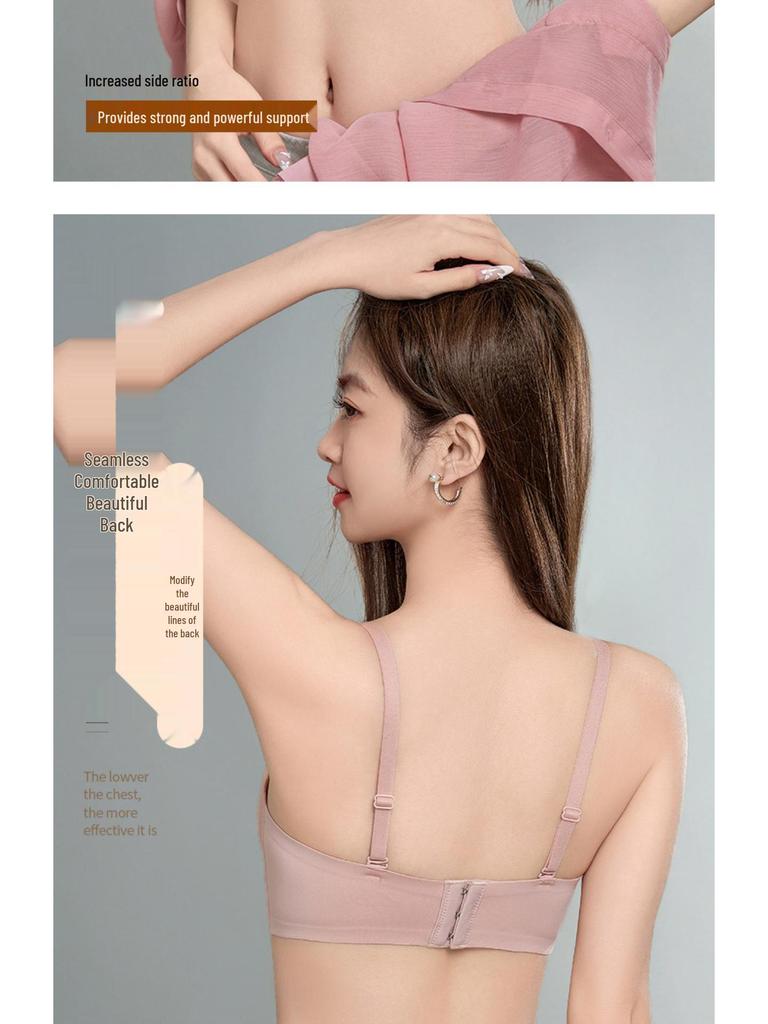 Damski Bezszwowy Oddychający Biustonosz Zapobiegający Opadaniu – Minimalizujący, Bez Unoszenia, Piękny Design Pleców