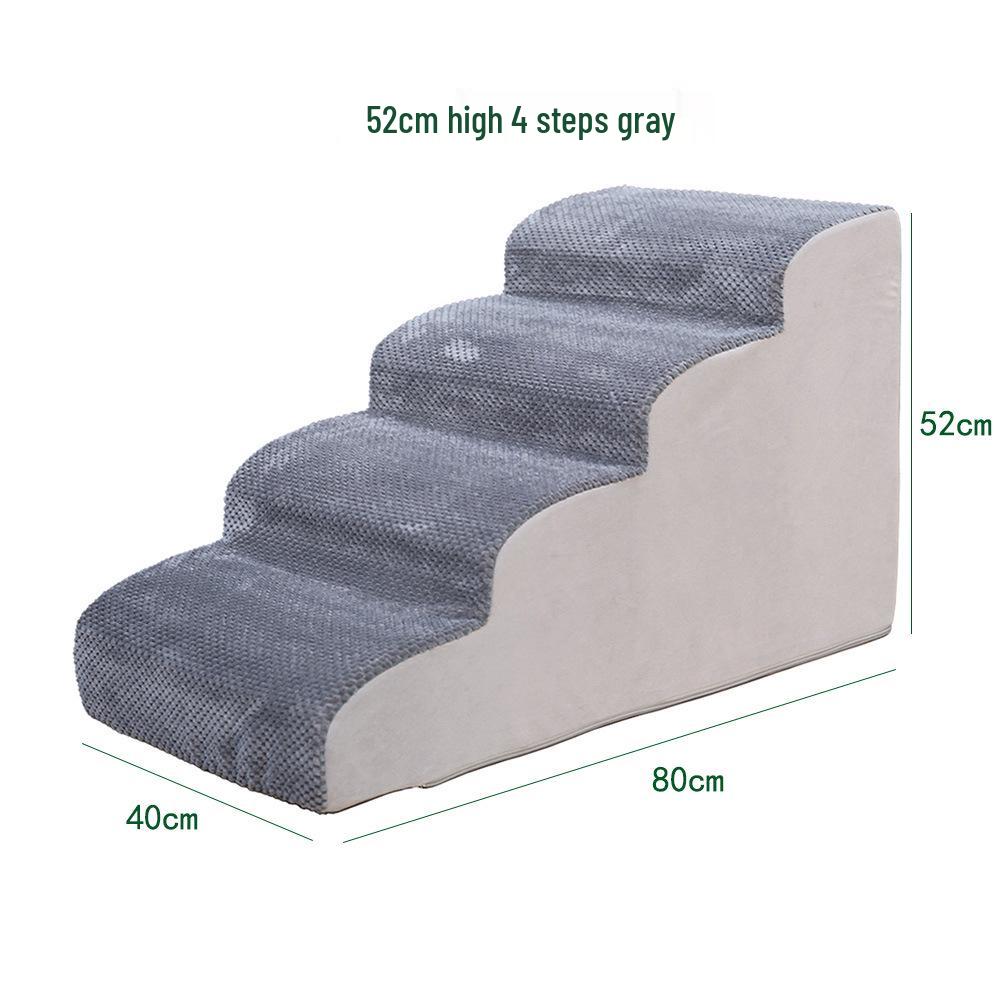 Schůdky a rampa pro domácí zvířata: Odnímatelné, pratelné pěnové schůdky pro kočky a psy, ideální k postelím a pohovkám