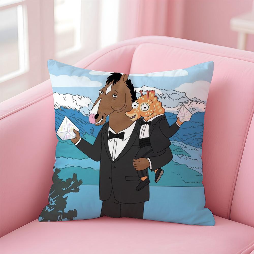 B-Bojack Horseman Cushion Cover Comfortable Reversible Pillow Cover Ideal For Car Sofa Bedroom & Beyond