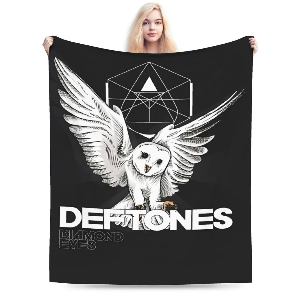 Coperte Trapuntate Deftones Nu Metal Calde Morbide Soffici Peluche Coperta da Lanciare per Decorazione Casa Viaggio Ufficio Copriletto in Flanella Copriletto