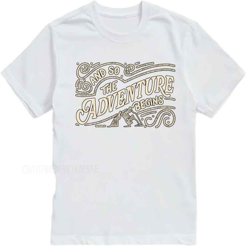 men tshirt Plus Size summer Men t shirt And So The Adventure Begins Short Sleeve Rock O Neck Top tees new cotton male teeshirt