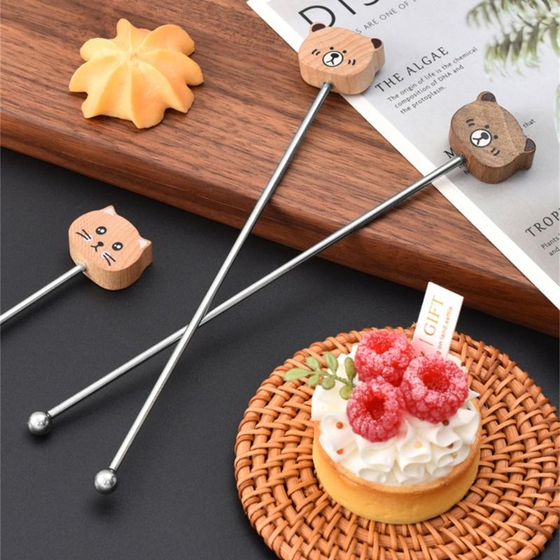 5Pcs Coffee Mixing Stick with Long Handle Elegant Cocktails Stir Stick for Home Use Practical Milk Powder Stirring Rod