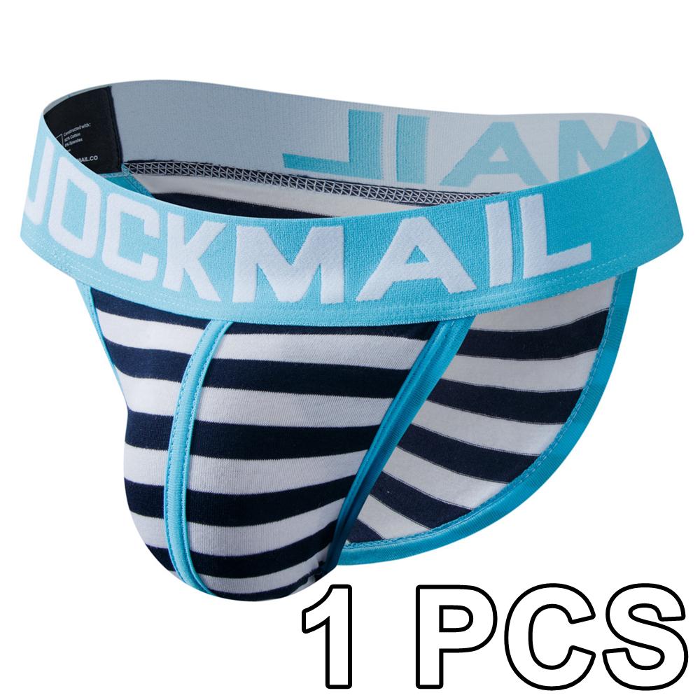 Trosor JOCKMAIL Randmönster för män Herrkalsonger Lågfärgade Andningsbyxor Sportkalsonger