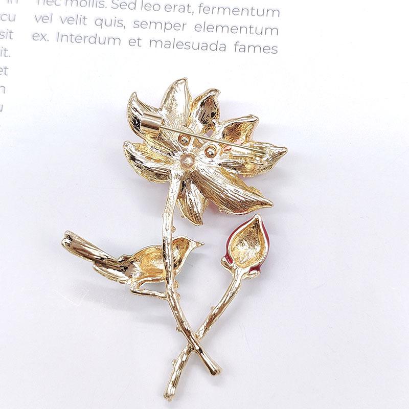 Enamel Lotus Brooch High-end Niche Flower Brooch High-end Retro Pin Accessories Clothing Batch Female