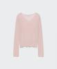 MUSINSA STANDARD WOMAN Women'S Linen Blend Ribbed V-Neck Sheer Knit [Indian Pink]
