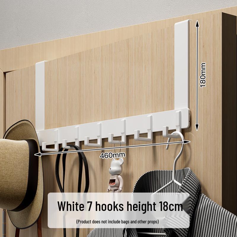 Punch-Free Over-the-Door Coat Rack & Wall-Mounted Hook Organizer
