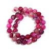 4/6/8/10/12mm Heißes Pink Natürliche Streifenachatsteinperlen Runde Edelsteinlose Perlen Für DIY Schmuckherstellung Armbänder Halskette