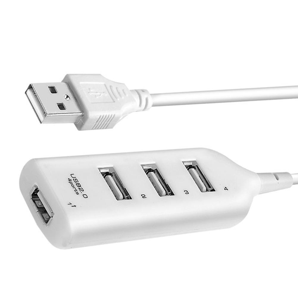 4-Port Charging Tool Usb 2.0 Hub with 1.6-Foot Cable Supports Hot-Swappable Low-Power Splitter Electronics