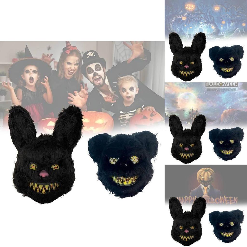 Urocza Maska Czarnego Niedźwiedzia Na Imprezę Halloweenową I Wielkanoc Stylowy Dodatek do Kostiumu