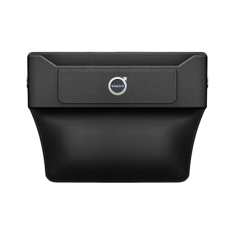 

Emblems 2026 New For Volvo Car Seat Gap Storage Box Leather Cup Holder Accessories For Volvo XC-Classic V60 V40 XC90 S60 XC60 V7 чёрный