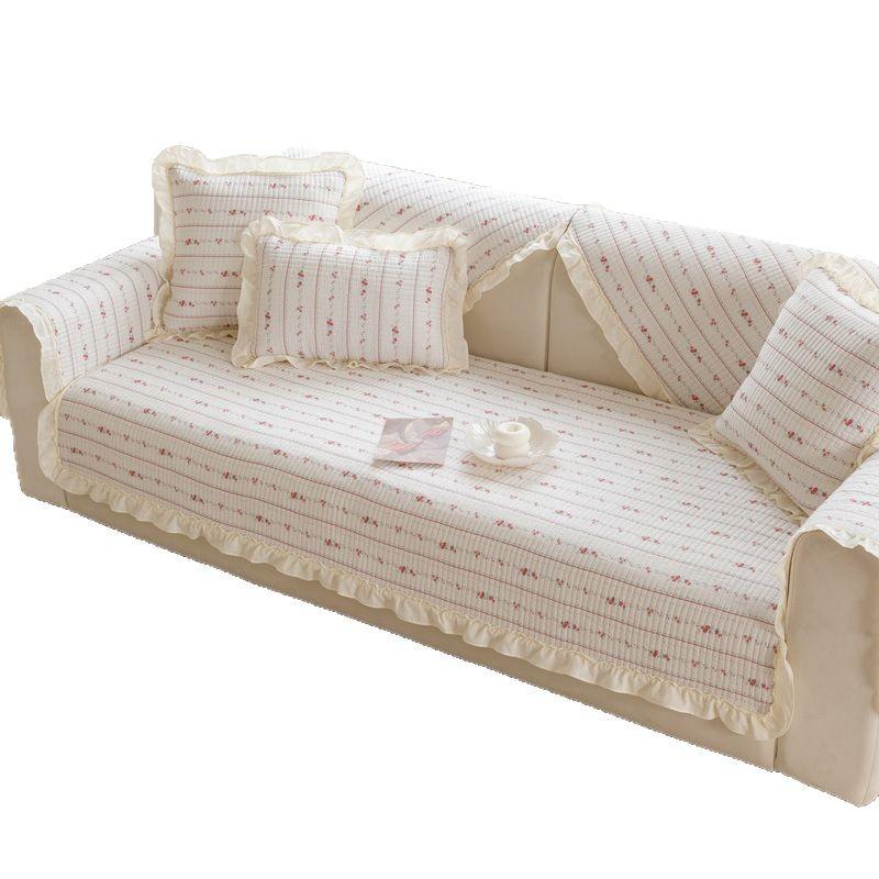 Light Luxury High-End Sofa Cushion Universal In All Seasons  New Pure Cotton Seat Cushion Fixed Non-Slip Sofa Cushion Cloth