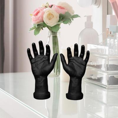 Pack of 2 Male Hand Model Realistic Display Props Faux Human Hands Mannequin for Jewelry Display and Halloween Jokes