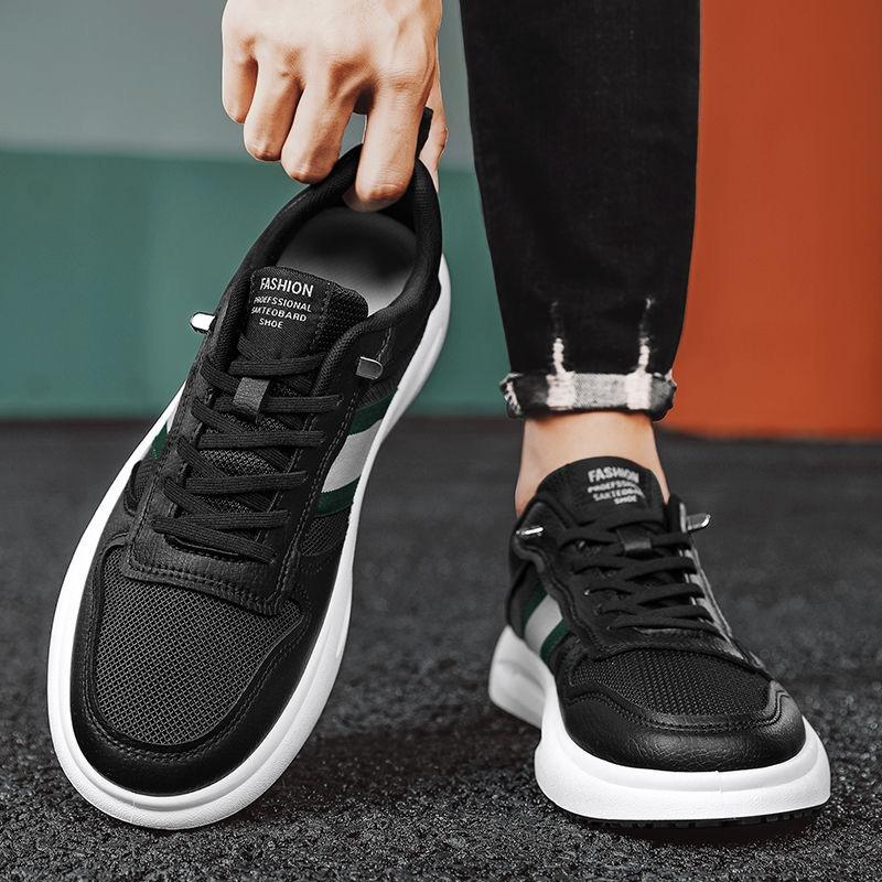 Summer Breathable Mesh Board Shoes Casual Shoes Men's Mesh Shoes Student Shoes Sports Shoes Trendy Shoes White Shoes