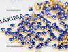 Czech Preciosa Claw Rhinestones Gold Base, PP24/31, 3mm/4mm, 20 Pieces