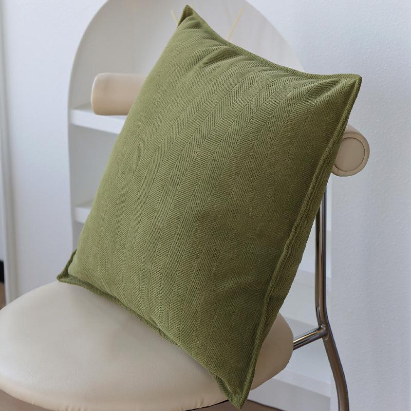 Ins Cream Style Pillow Green Cushion Pillow Cover Living Room Sofa Model Room Bay Window Cushion Does Not Contain Core