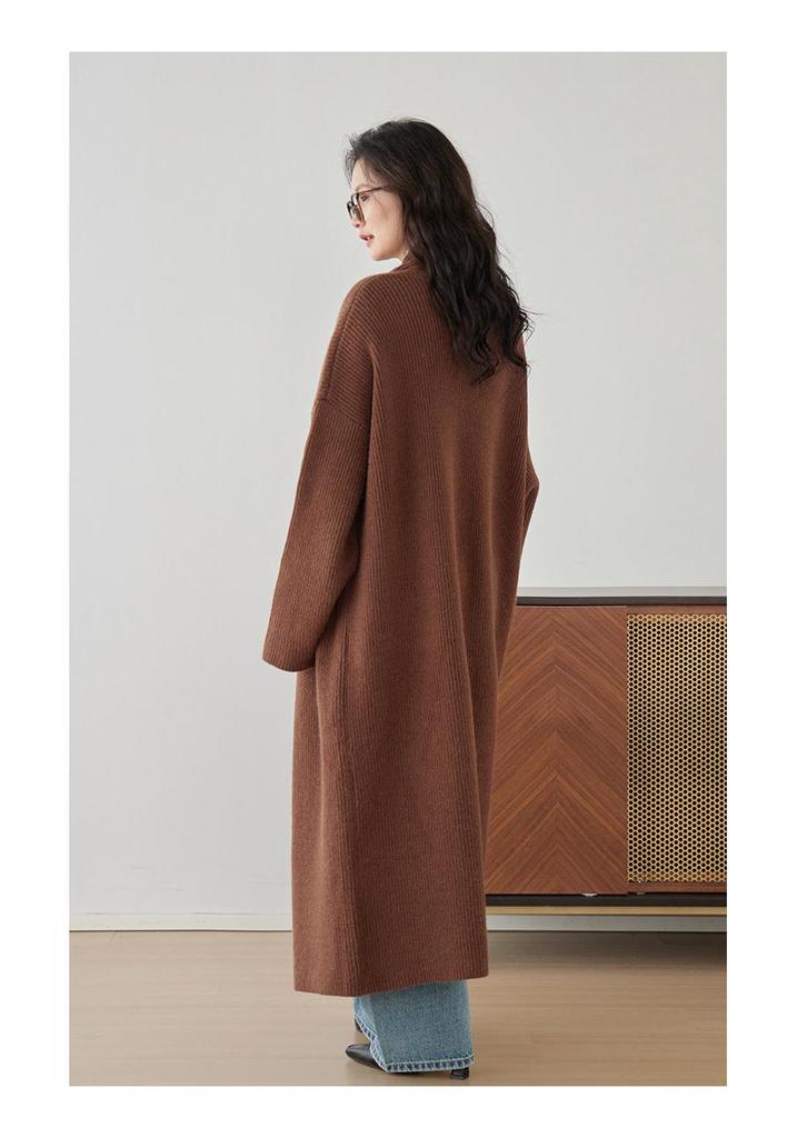 2026 Spring Women's V-Neck Long Knit Cardigan Sweater Coat