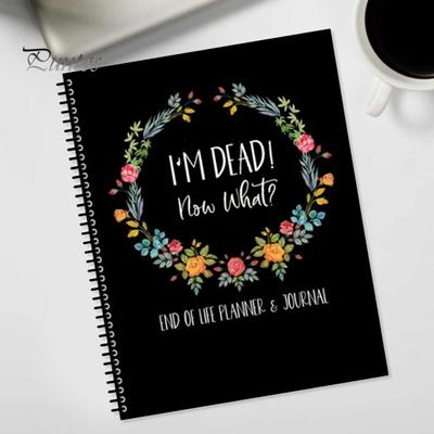 End of Life Planner Notebook A4 Size 73 Sheets Thick Paper Compact Lightweight Coil-Bound Death Binder Kit