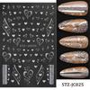New nail art stickers ins autumn pumpkin retro plaid thorn lines thanksgiving adhesive nail stickers