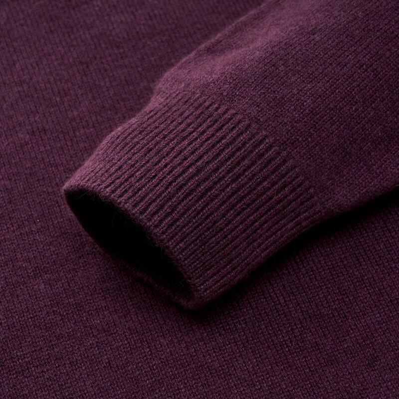 JOEONE Men's Slim-Fit Wool Blend Crew Neck Sweater