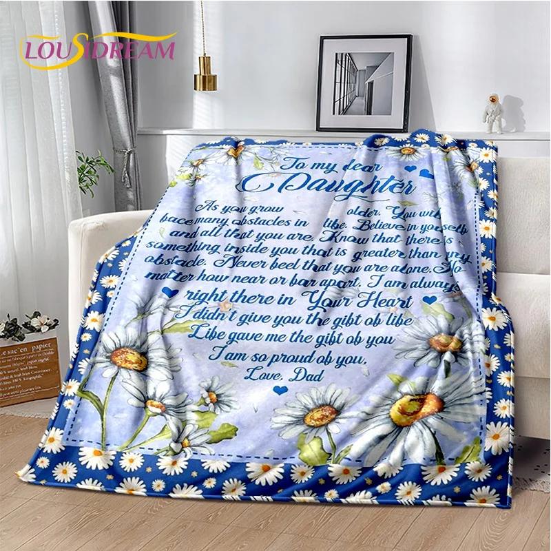 29 Style New Gift To My Son Daughter Grandedaughter Letter  Blanket,Soft Throw Blanket for Home Bedroom Bed Sofa Picnic Cover