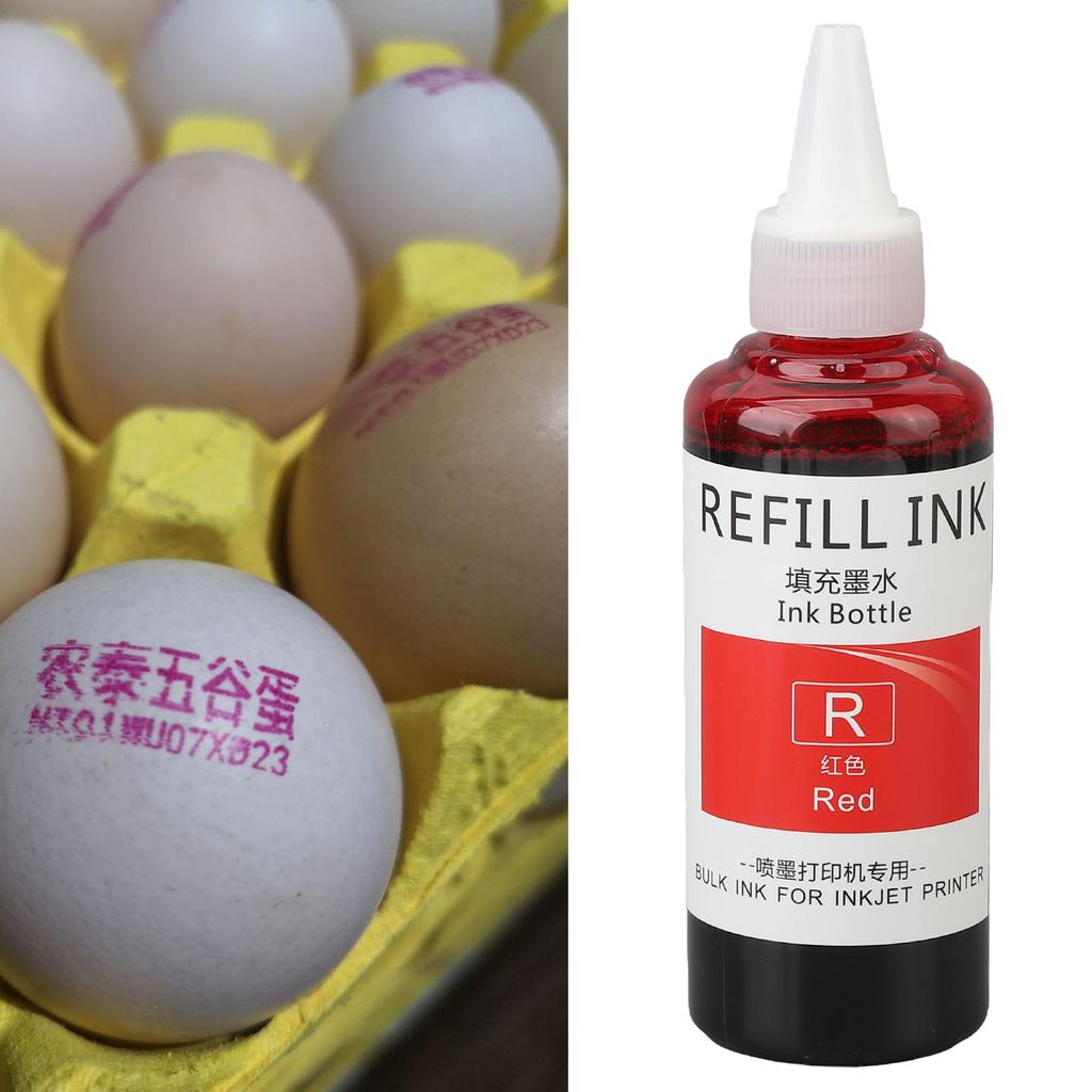 Stamp Refill Ink 100ml High Adhesion Quick Drying Colorfast Widely Used Egg Dater Ink for Business School Family