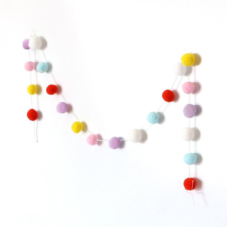 Macaron Color Ball Banner: Children's Room and Festival Hanging Decoration