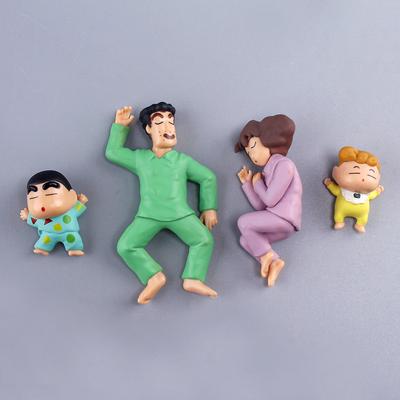 4 teile/satz Anime Crayon Shin-chan Actionfigur PVC Sammlung Nohara Shinnosuke Familienporträts Figur Schlaf Modell Kinderspielzeug