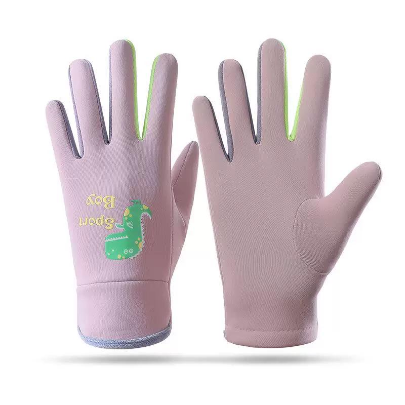 Fleece-Lined Water-Resistant Children's Warm Gloves, Windproof and Cold-Resistant for Autumn and Winter, Suitable for Boys and Girls Aged 5-15, for