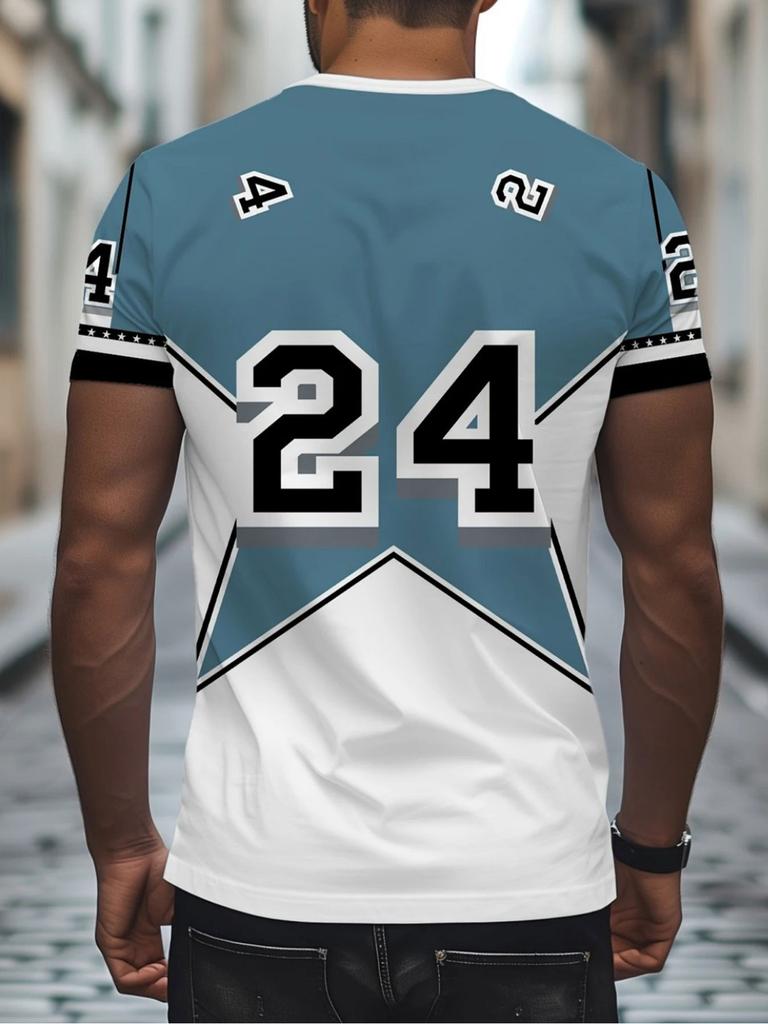 Men's casual sports short sleeved T-shirt
