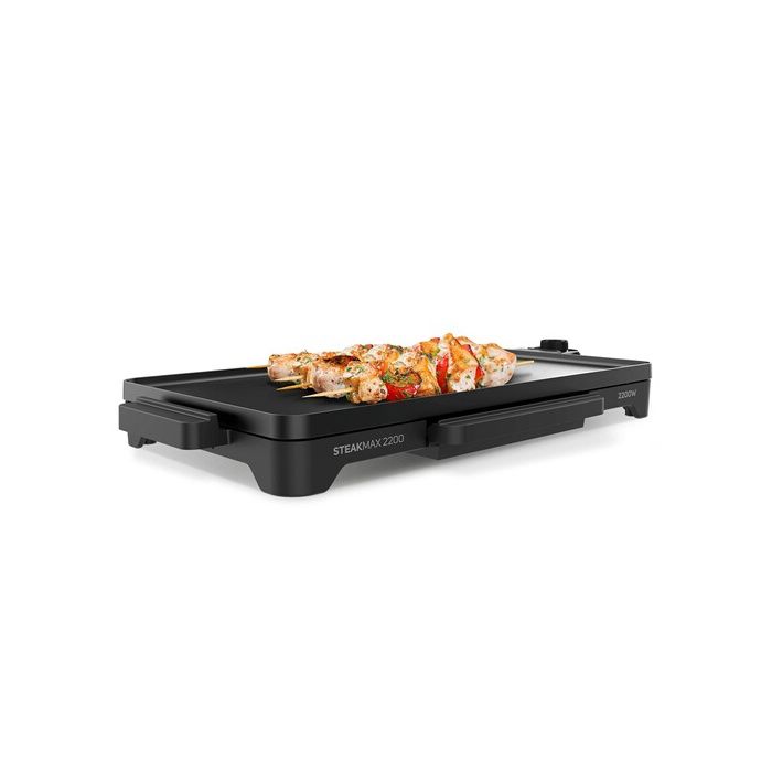 Elektrische Grillplatte - TAURUS - Steakmax 2200 - Platte 49x27cm - Antihaftbeschichtung - Temperatur einstellbar