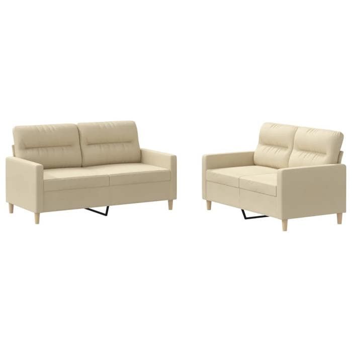 VidaXL Ensemble de Canapés avec Coussins 2 pcs, Canapés avec Accoudoirs, Ensemble de Meubles, Mobilier de Salon, Moderne, 3201570