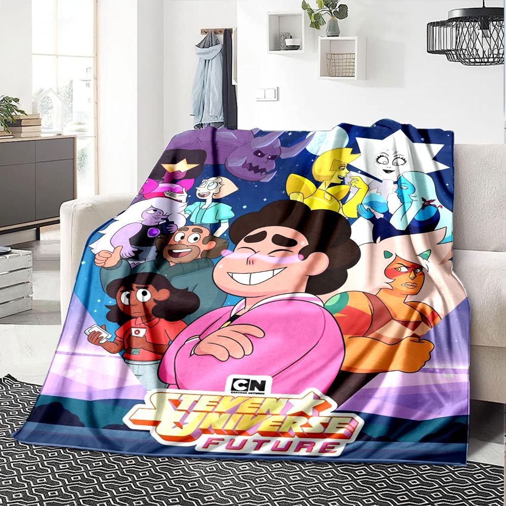 Steven Universo Print Flannel Blanket High Quality Warm Comfortable Cover for All Seasons Perfect for Gifts Home Decor