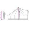 Tipi Family Tent for 10 Persons Grey and Orange Waterproof