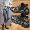 Large Size Printed Martin Boots for Women's Autumn and Winter New Style One-pedal Chelsea Boots for Women