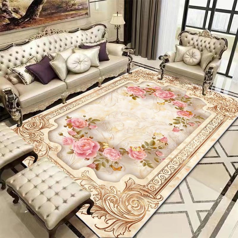 Carpet Living Room Mat Modern Bedroom European Style Decoration Carpet Luxury Large Room Rugs Washable Sofa Lounge Floor Mats