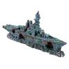 Simulation Resin Hide Boat Fish Tank Aquarium Ornaments Decor